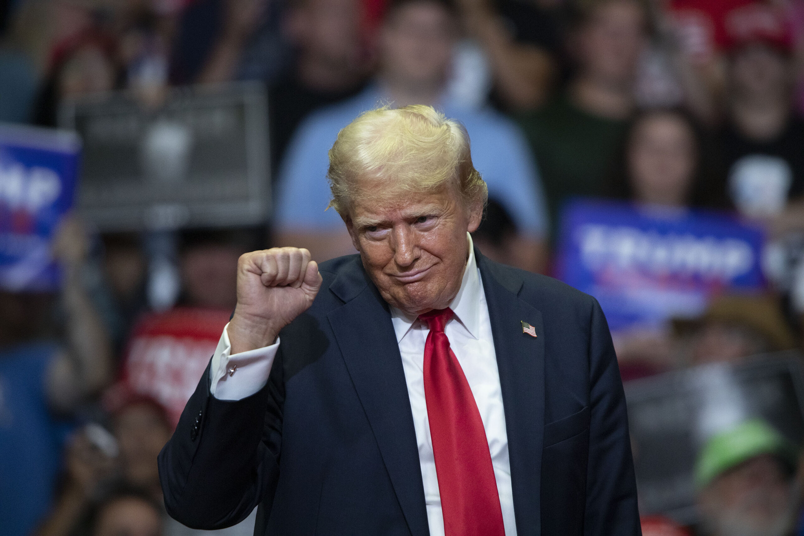 Donald Trump during a public campaign rally in Grand Rapids, Michigan on July 20, 2024. | Source: Getty Images